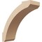Ekena Millwork 5-inch W x 14-inch D x 14-inch H Lafayette Rough Cedar Woodgrain TimberThane Knee Brace, Primed BRCUR05X14X14LFTRCPR - alternate 1